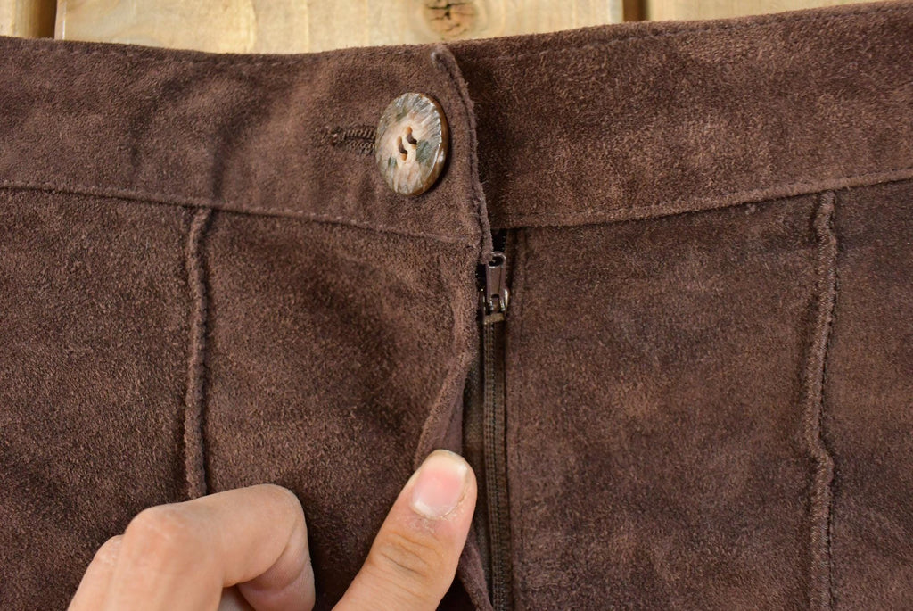 Vintage 1990s Guess Leather Suede Skirt Women's 1