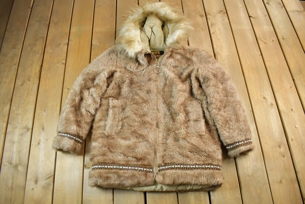 Vintage 1970s Hansa-Branta By Stearns Goose Down Sherpa Eskimo Jacket Women's Large