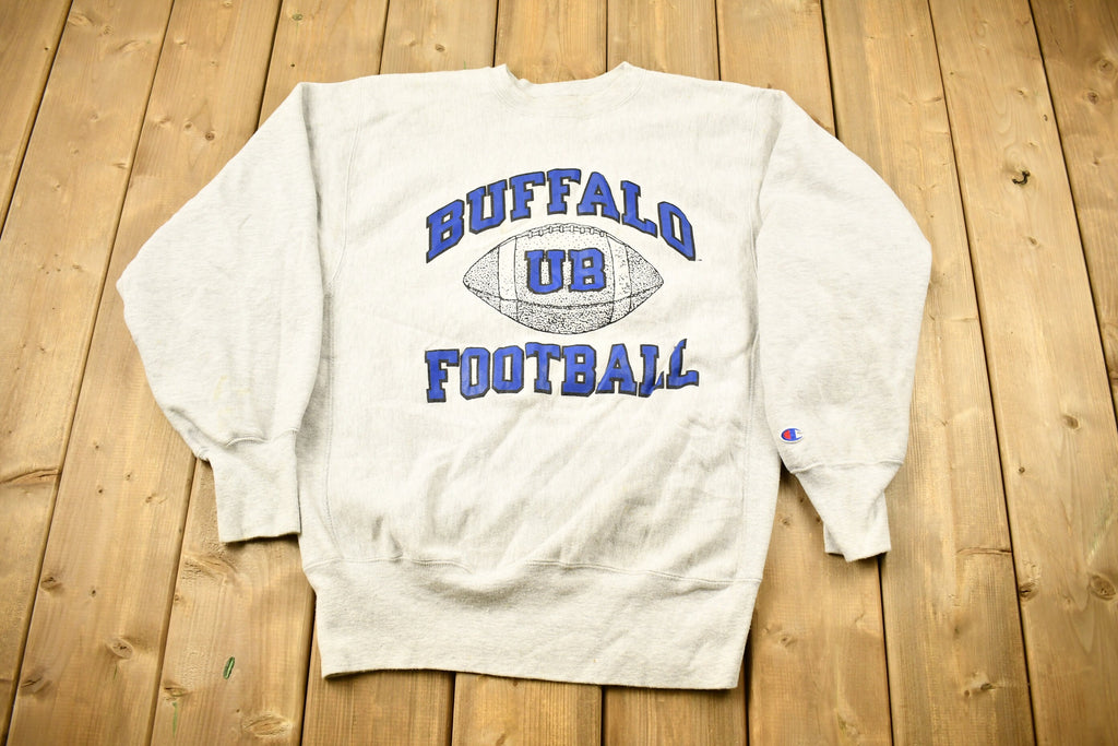 Vintage 1990s University of Buffalo Bulls Champion Reverse Weave Collegiate Crewneck