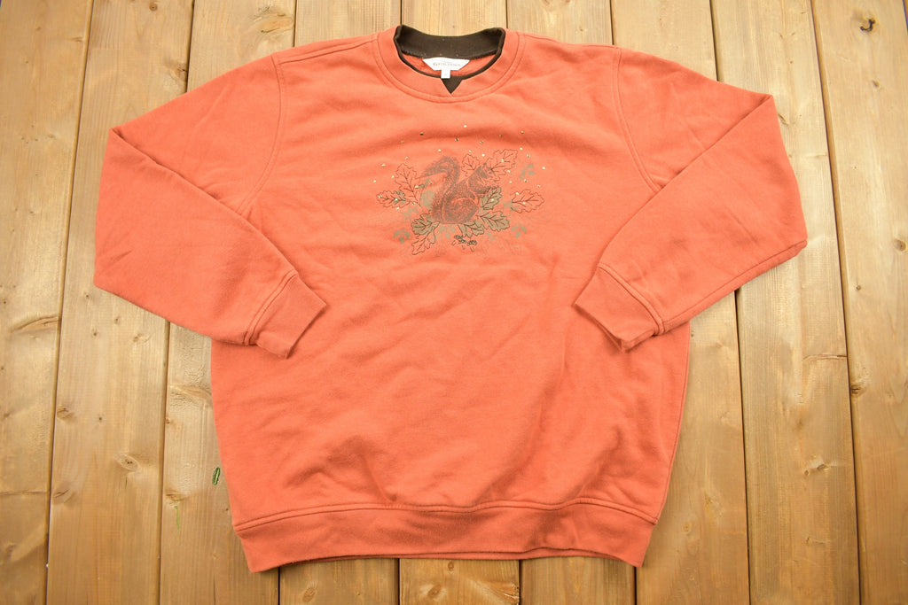 Vintage 1990s Squirrel Theme Northern Reflections Crewneck Sweater