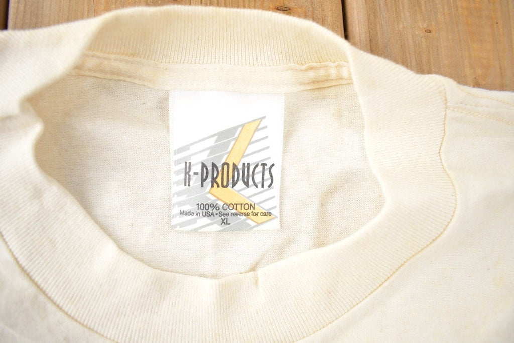 Vintage 1980s Ciba Seeds Single Stitch Graphic T-Shirt Made In USA Size XL