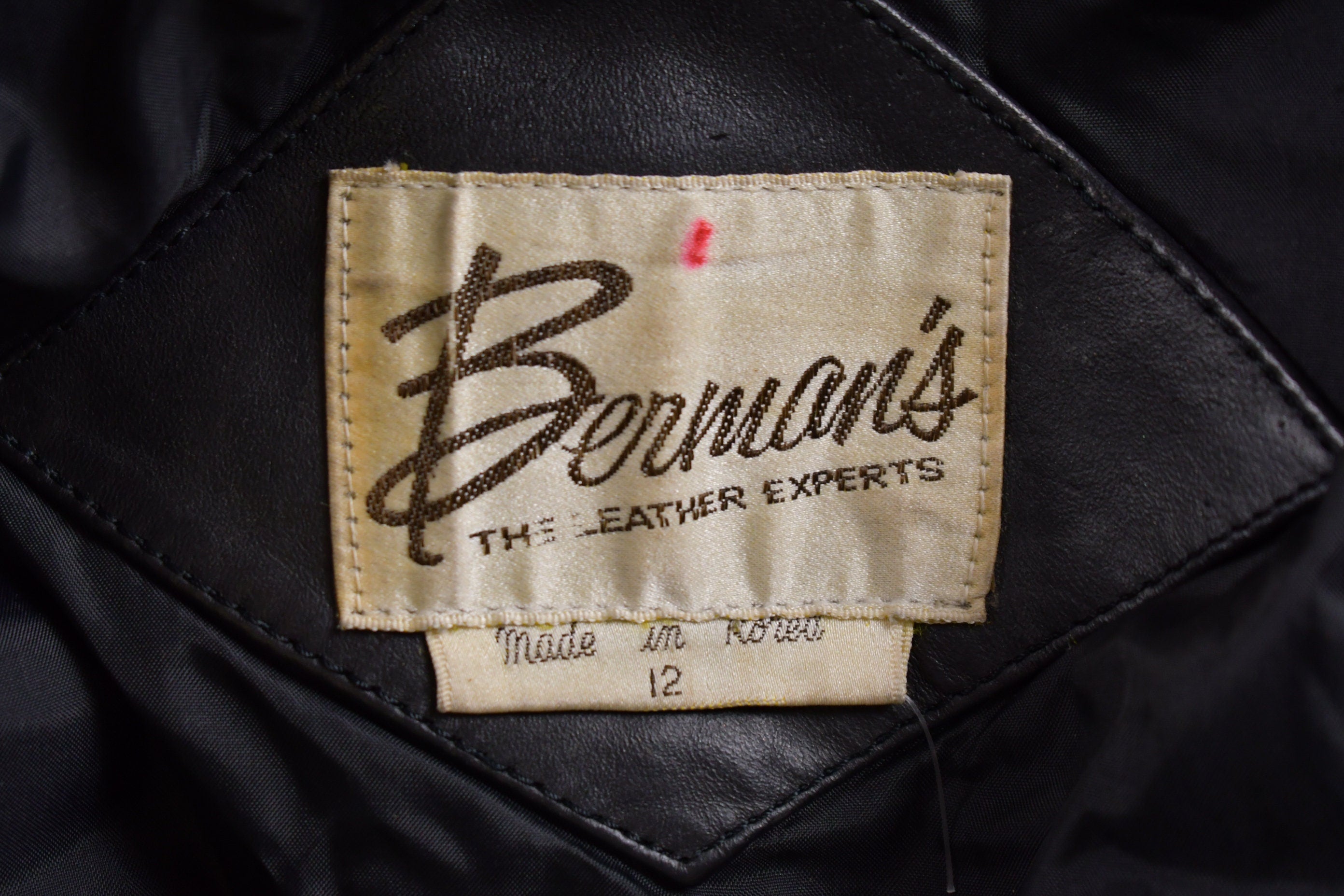 Vintage 1990s Bermans Leather Jacket /