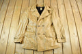 Vintage 1980s Brown Sherpa Lined Leather Jacket Women's Large