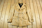 Vintage 1980s Brown Sherpa Lined Leather Jacket Women's Large