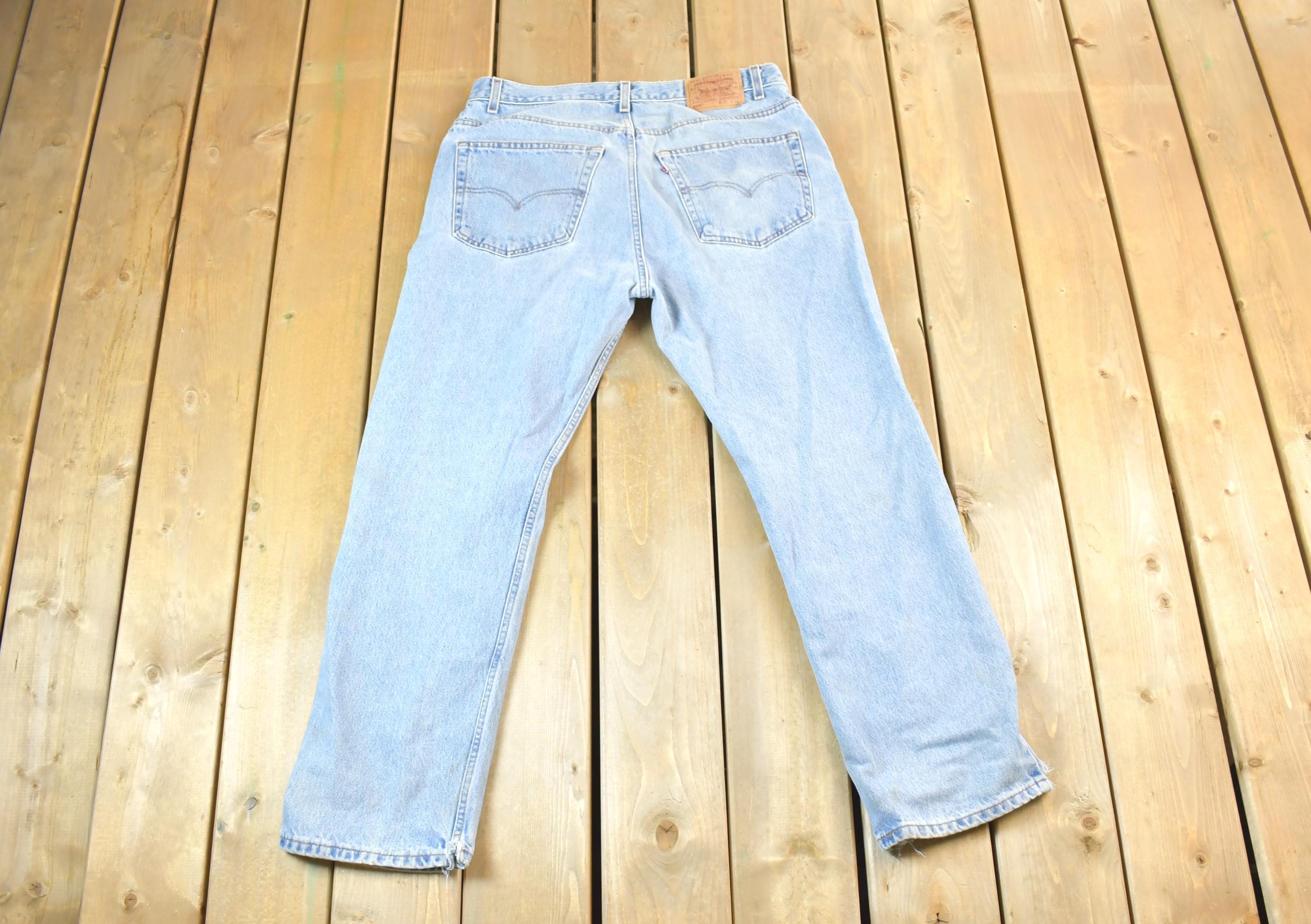 Vintage 1990s Levi Strauss Red Tab 505 Denim Jeans Size 38 x 30 Made In USA