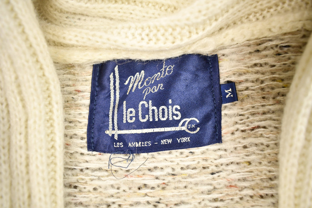 Vintage 1980s Monto Pan Le Chois Long Shall Cardigan Sweater