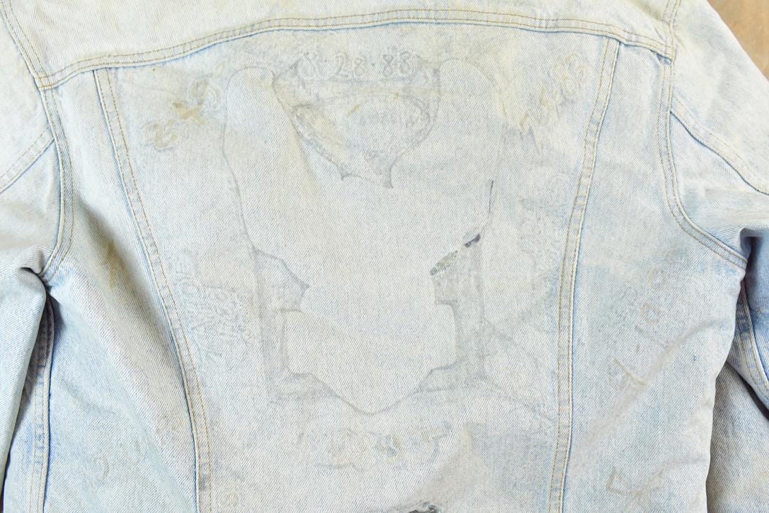 Vintage 1990s Levis Shearling Jean Jacket Made In USA