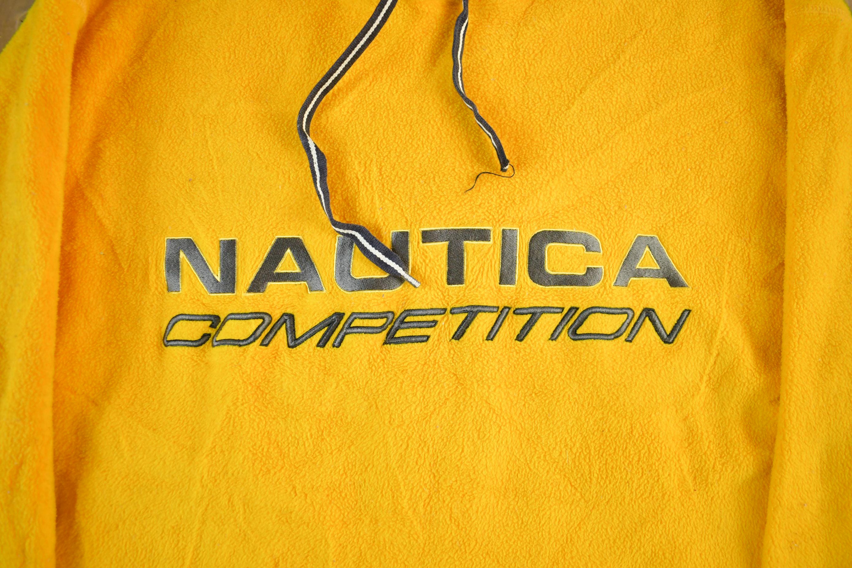 Vintage 2000s Nautica Competition Embroidered Fleece Hoodie Men's XL