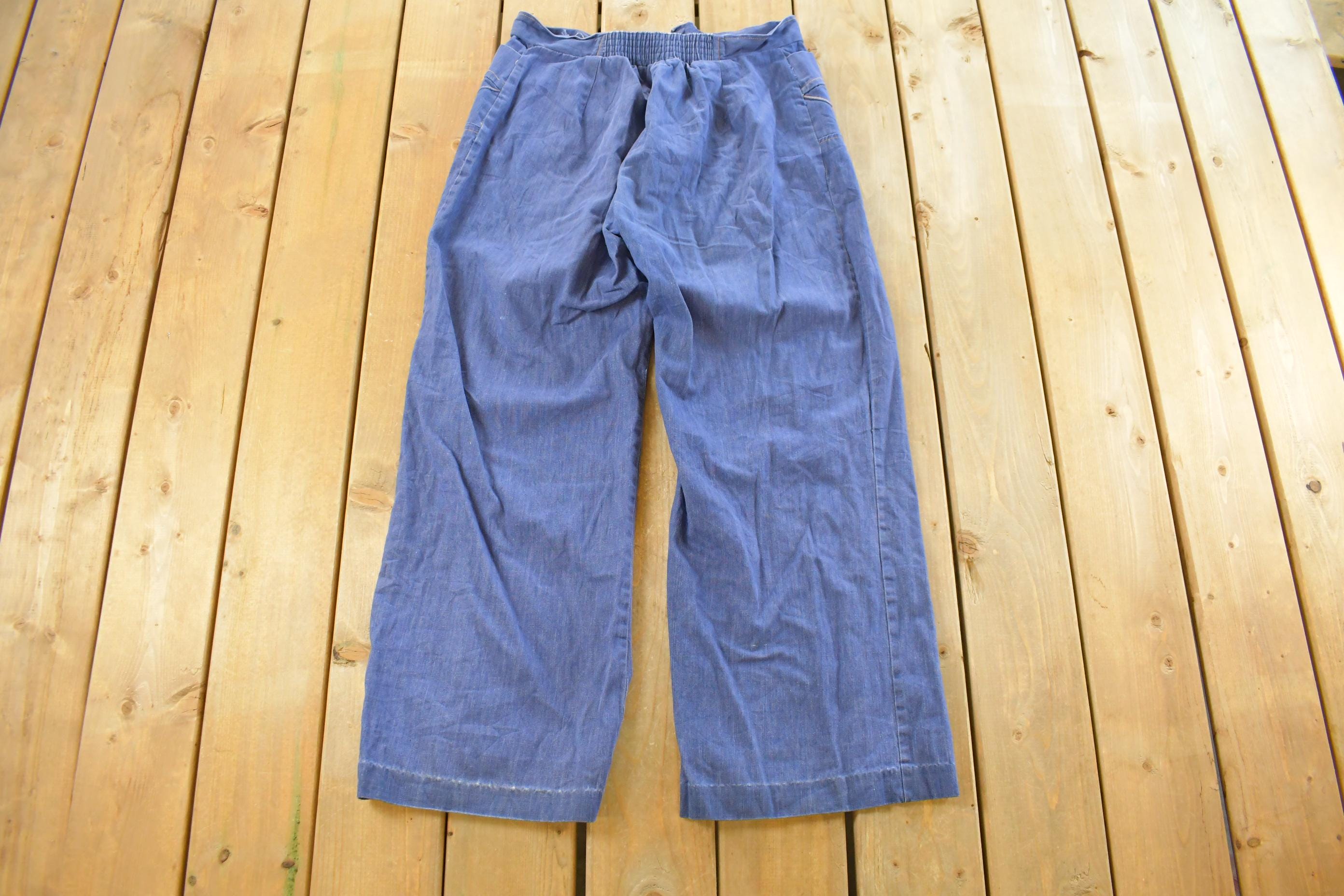 Vintage 1970s Bell Bottom Baggy Denim Jeans Men's 33 x 30