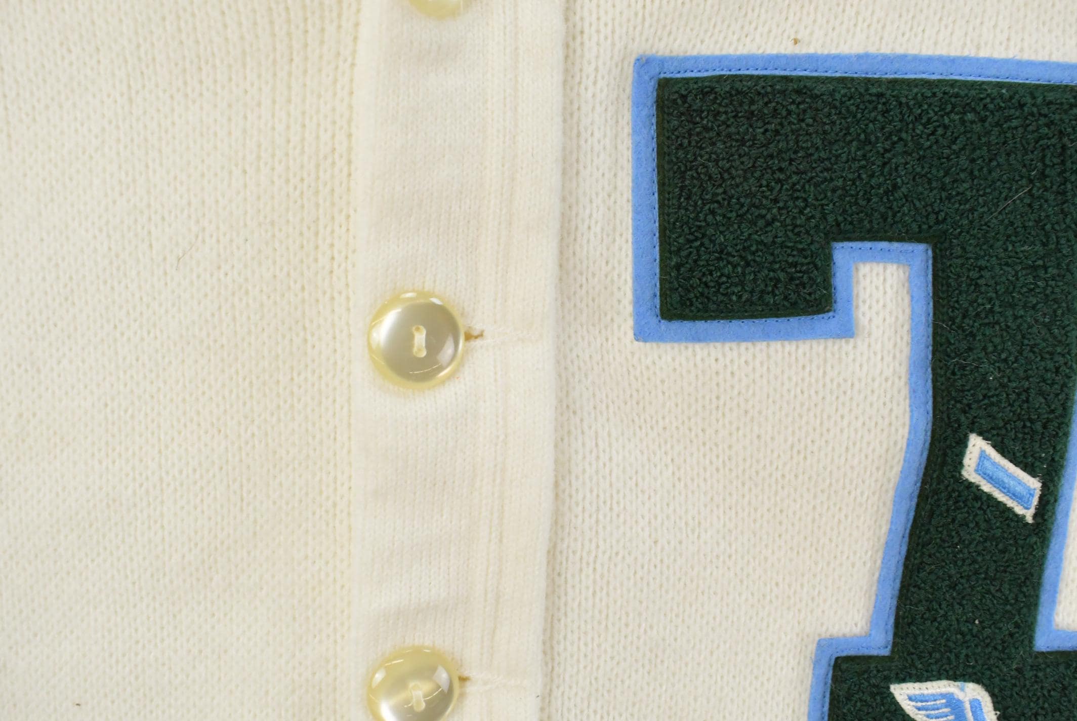 Vintage 1980s East Ten Collegiate Knit Cardigan Sweater Men's Large