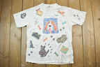 Vintage 1990s Dog Theme Graphic T-Shirt  Made In USA  Single Stitch  Streetwear  Nature T-Shirt  Outdoorsman