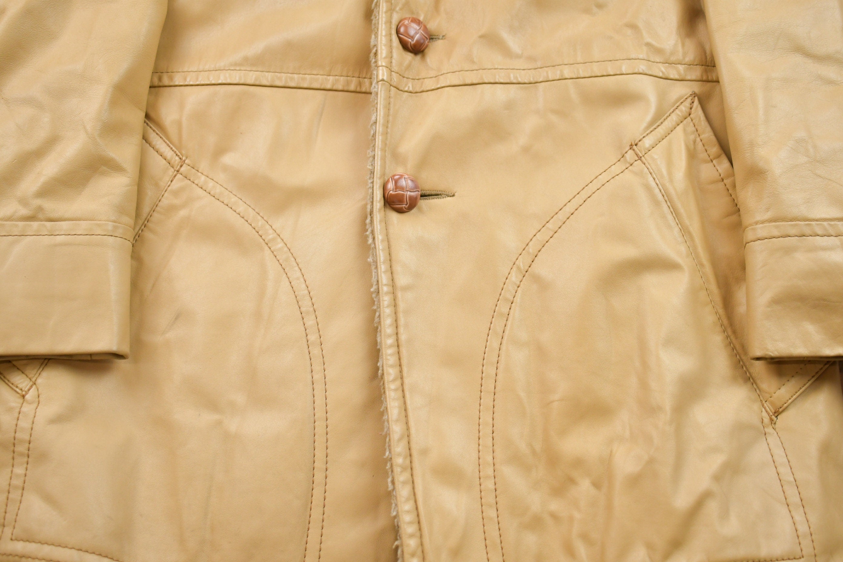 Vintage 1980s Lakeland Leather Sherpa Lined Jacket