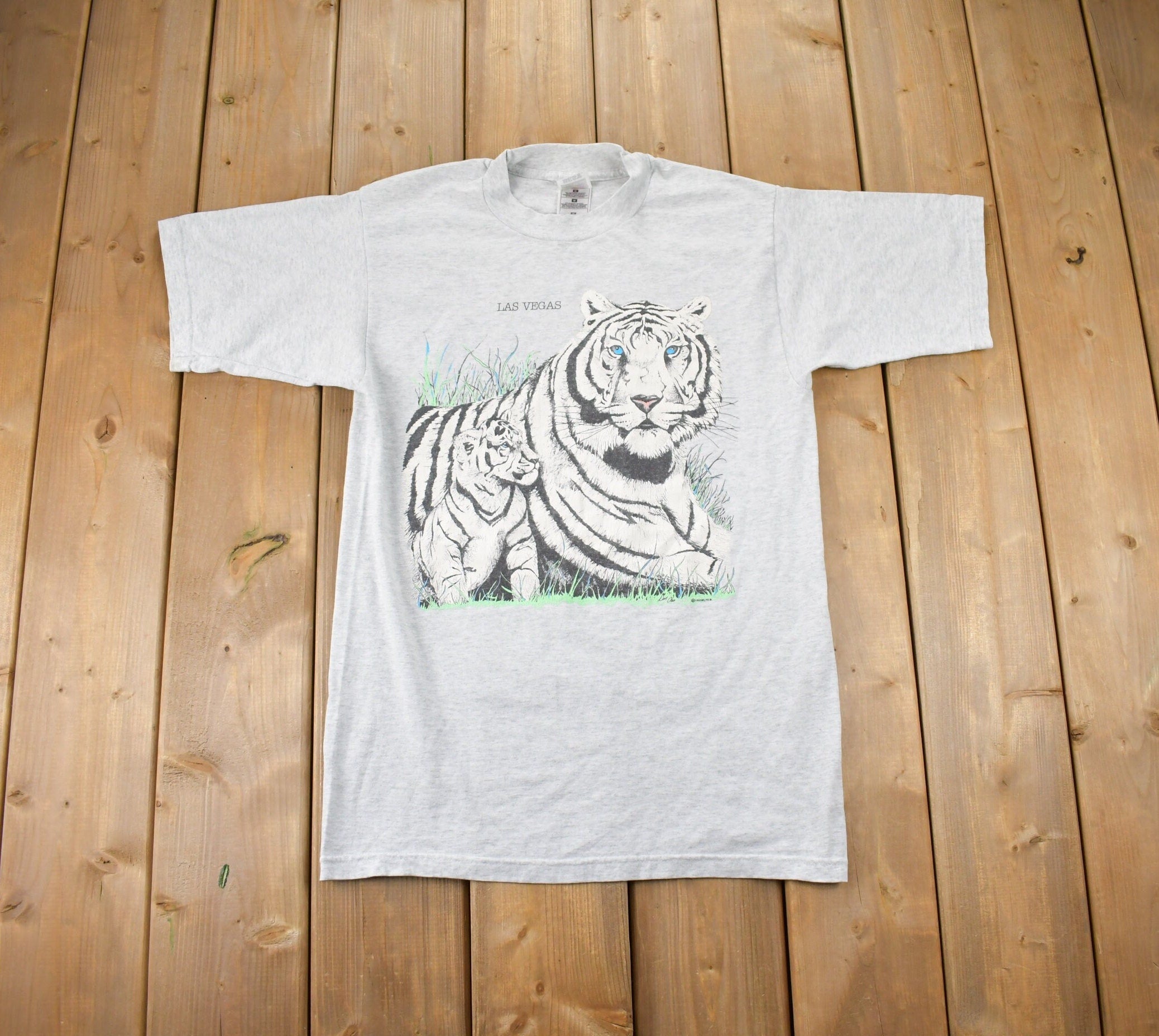 Vintage 1990s Las Vegas White Tiger Theme T-Shirt
