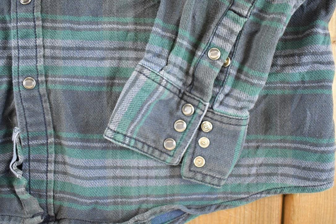 Vintage 1990s Converse One Star Plaid Button Up Shirt Men's L / 90's Rugged Polo