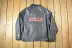 Vintage 1990s Starter NBA Chicago Bulls Leather Jacket