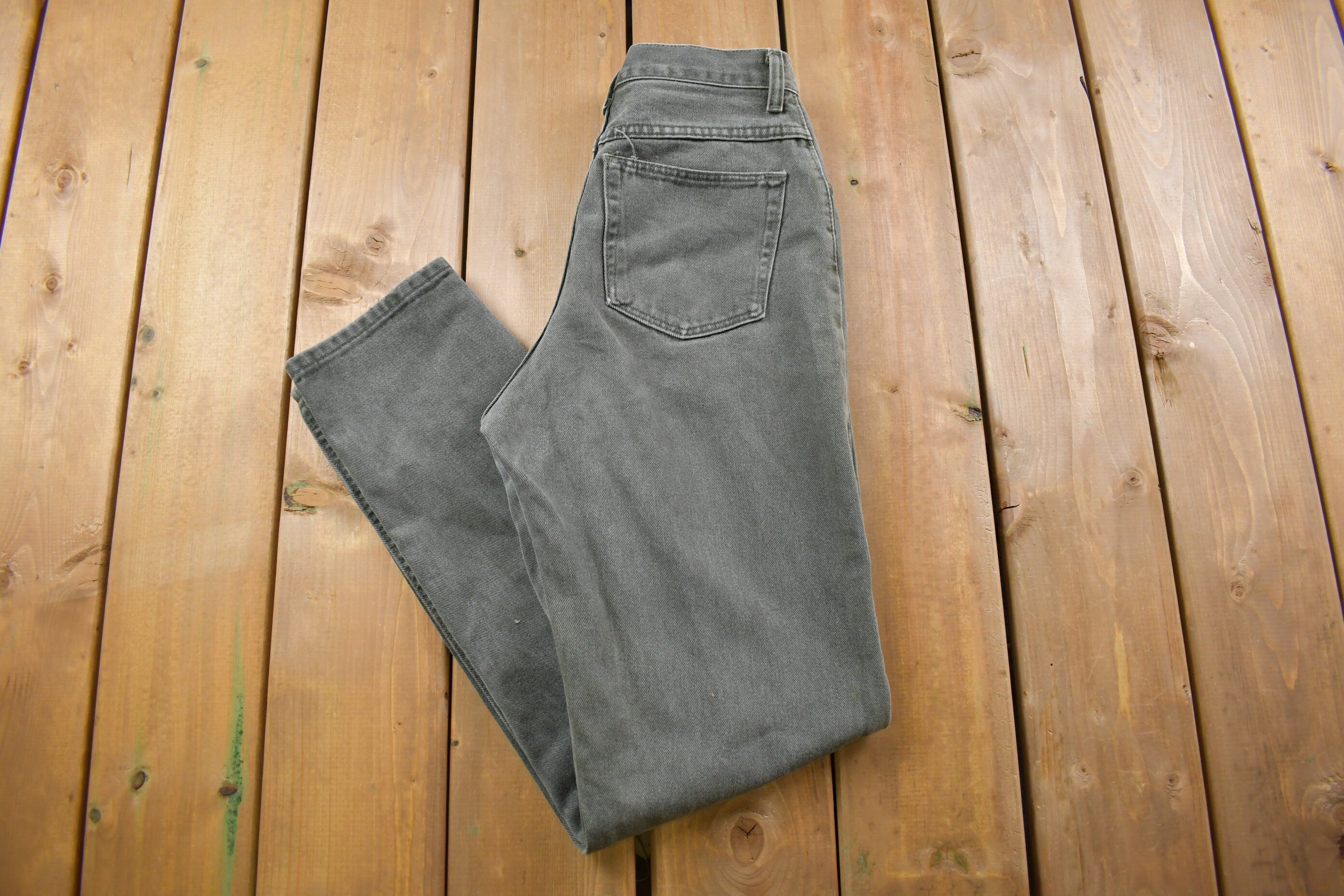 Vintage 1990's Wrangler Women's Grey Jeans 26 x 31