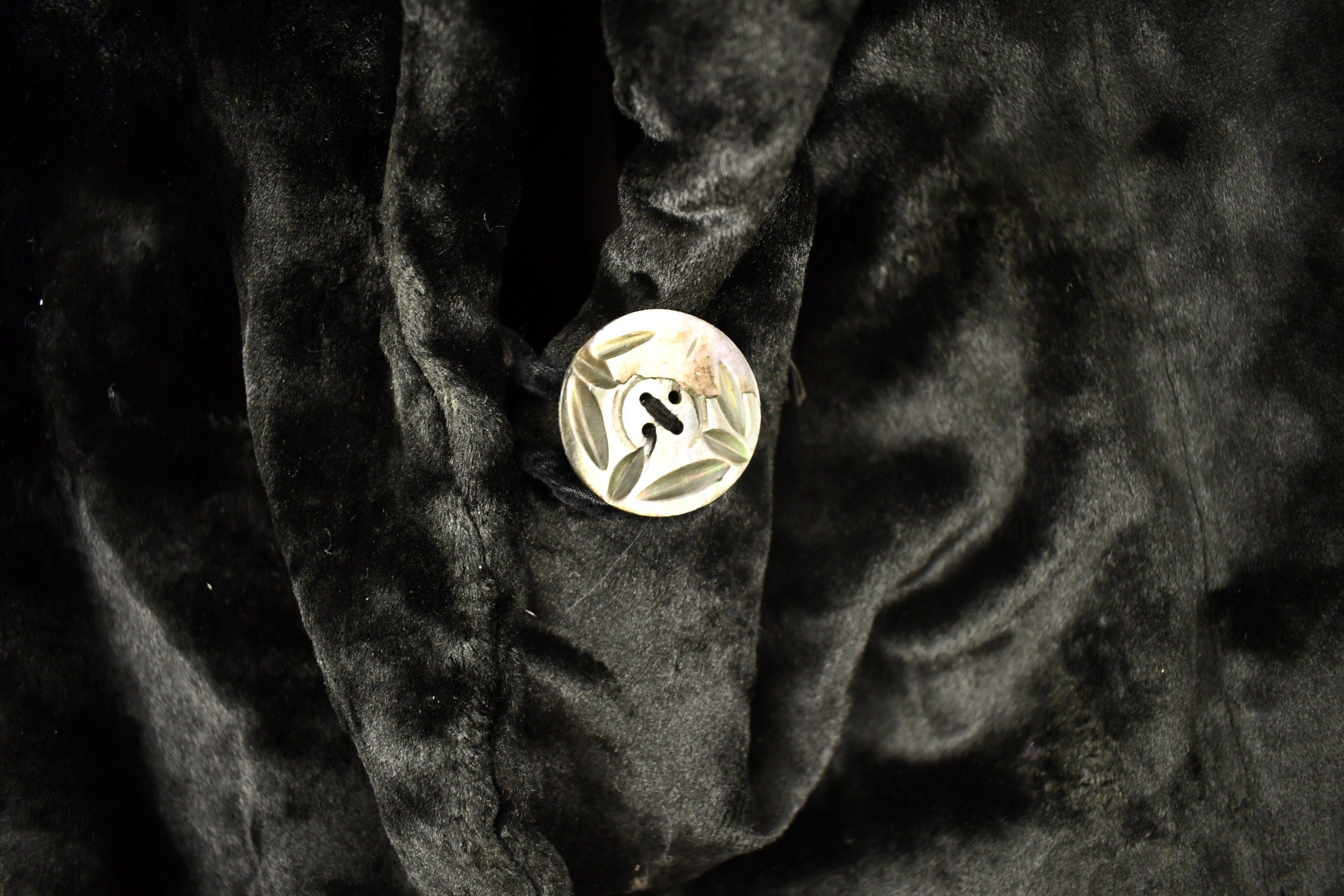 Vintage 1970s Full Length Black Trench Coat