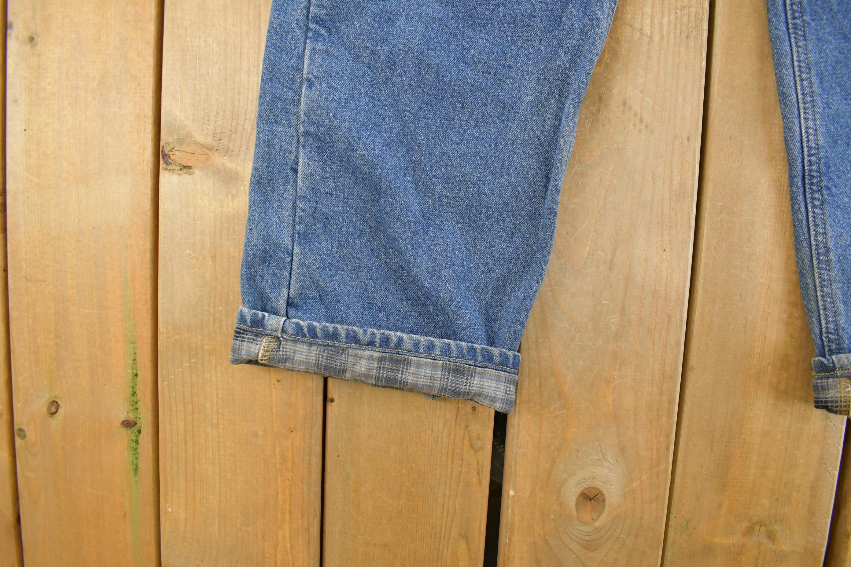 Vintage 2000s Carhartt Flannel Lined Denim Jeans Men's 36 x 32