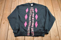 Vintage 1990s Made In USA Floral Cardigan Sweatshirt