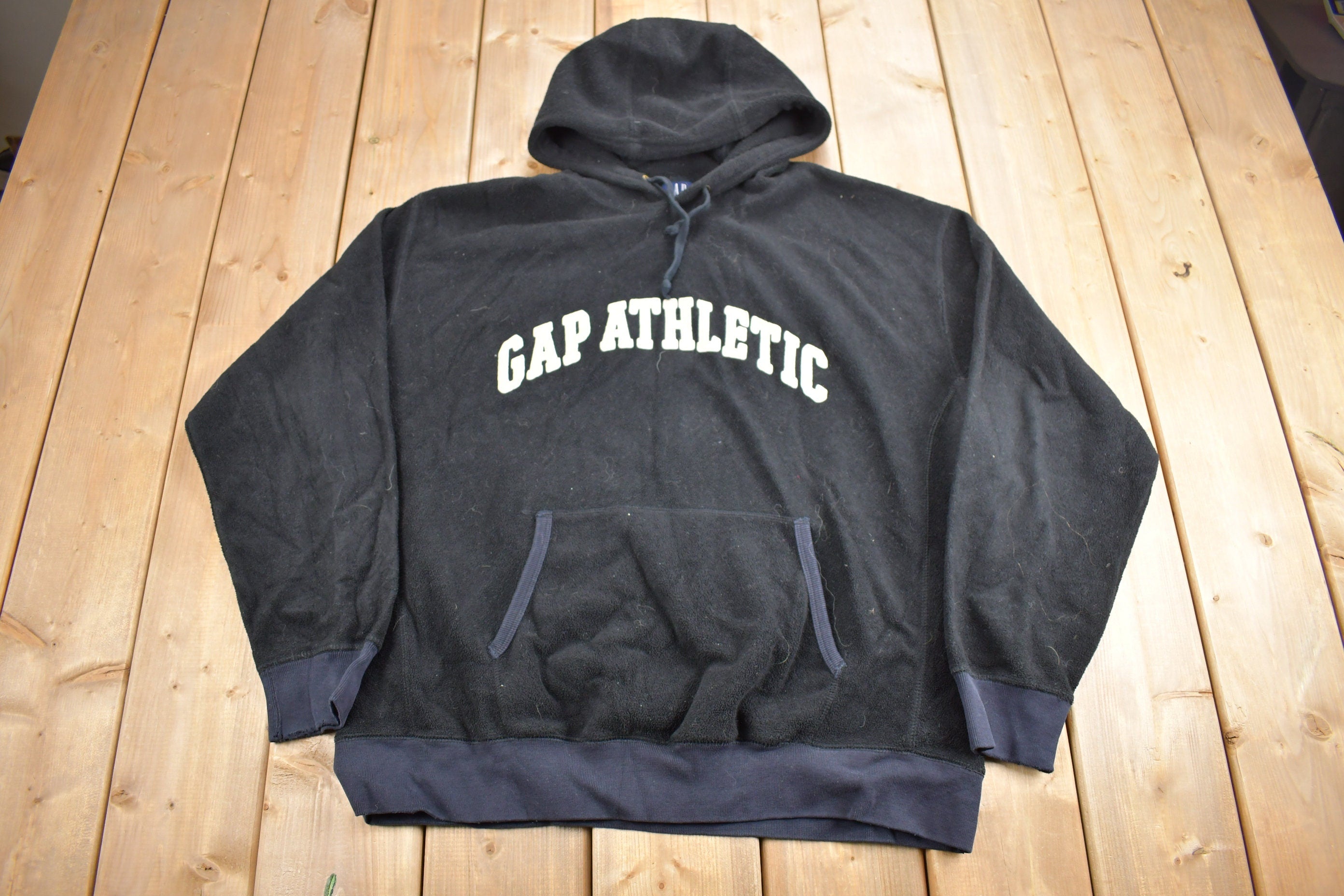 Vintage 1990s GAP Embroidered Fleece Hoodie