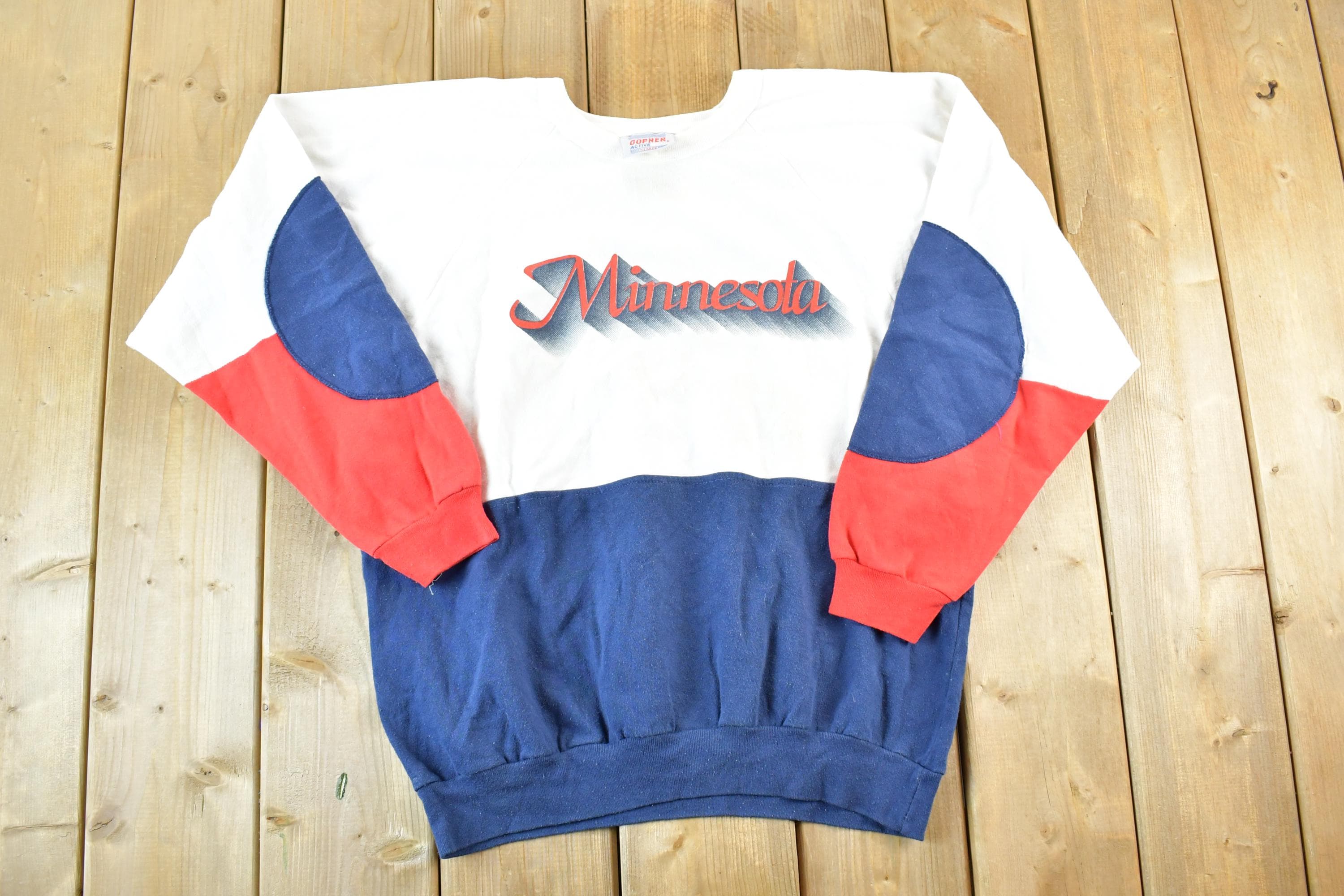 Vintage 1980s Minnesota Crewneck Sweatshirt Made In USA Mens XL