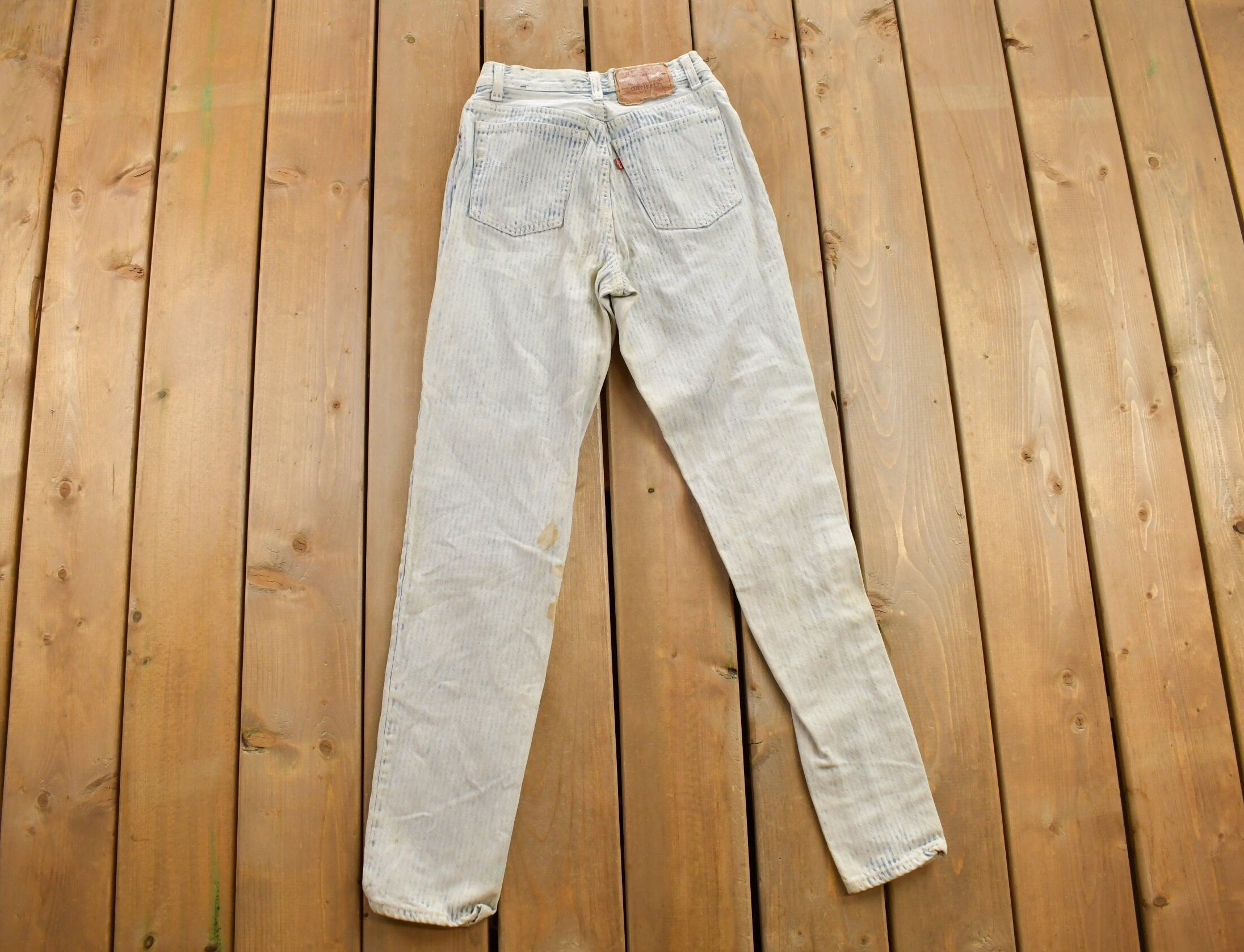 Vintage 1980s Women Striped Levi's Jeans Size 5