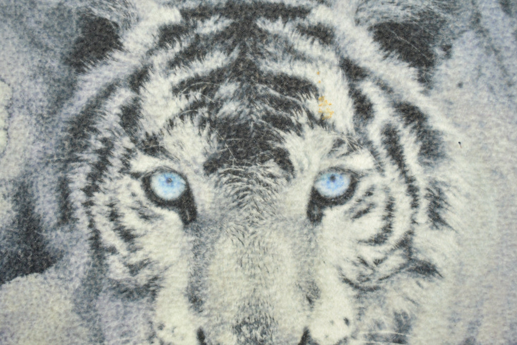 Vintage 1990s White Tiger Fleece Hoodie