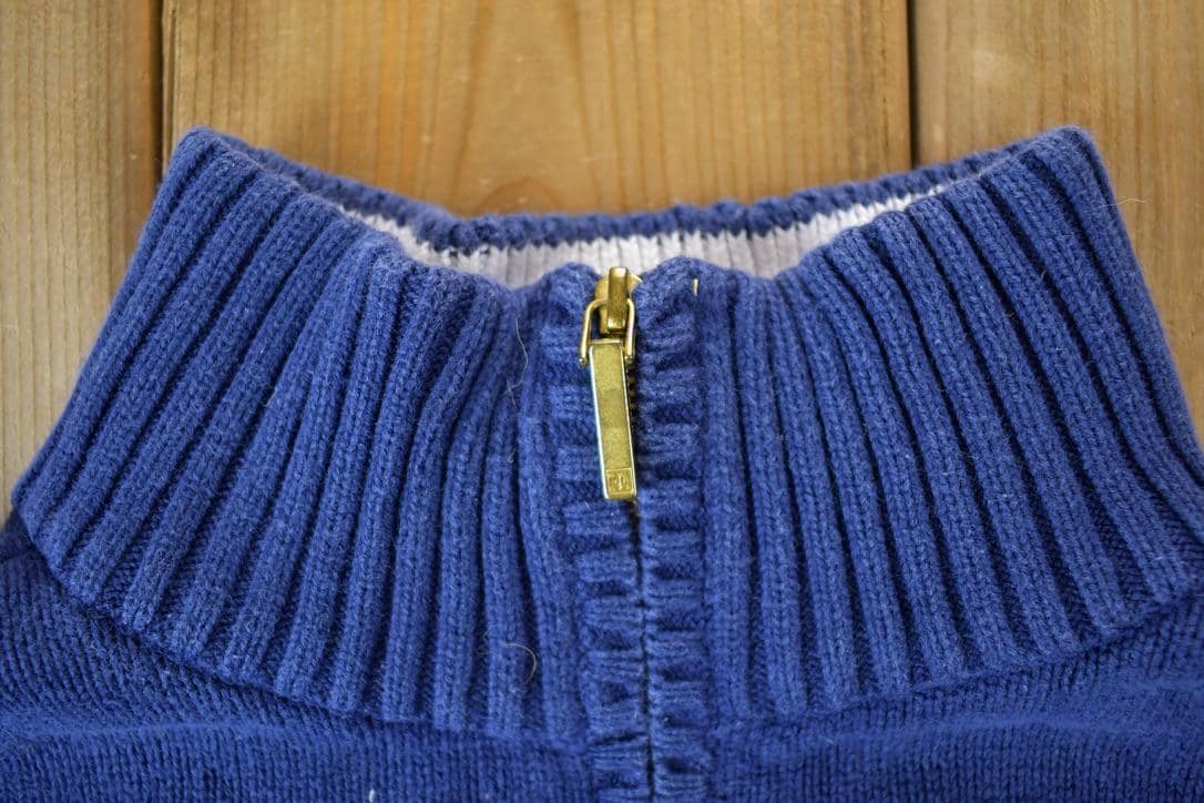 Vintage 1990s Lauren Ralph Lauren Quarter Zip Knit Mock Neck Sweater