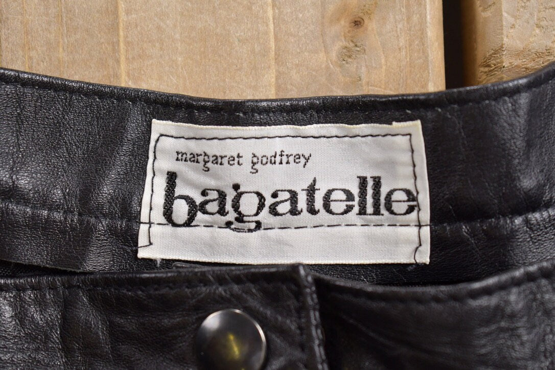 Vintage 1980's Bagatelle Leather Pants 27 x 25 / Made in Canada / Vintage Leathers / Streetwear Fashion / Vintage Pants