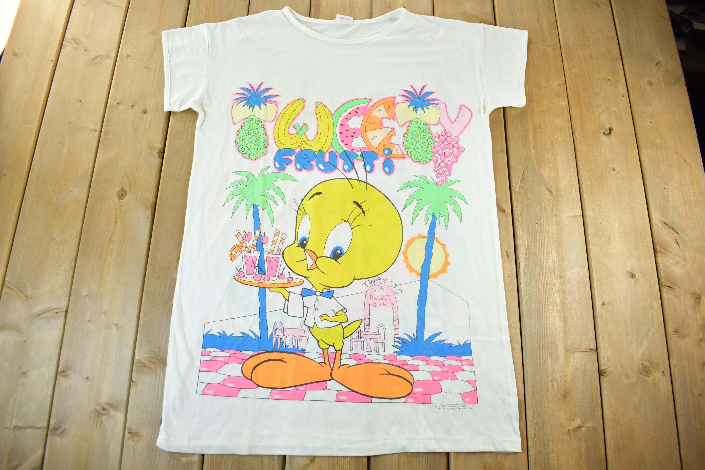 Vintage 1990s Looney Tunes Cartoon Promo Sleeping T-Shirt Adult Large Long