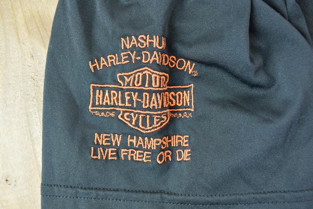 Vintage 1990s Harley Davidson Motorcycles Polo T-Shirt Made In USA