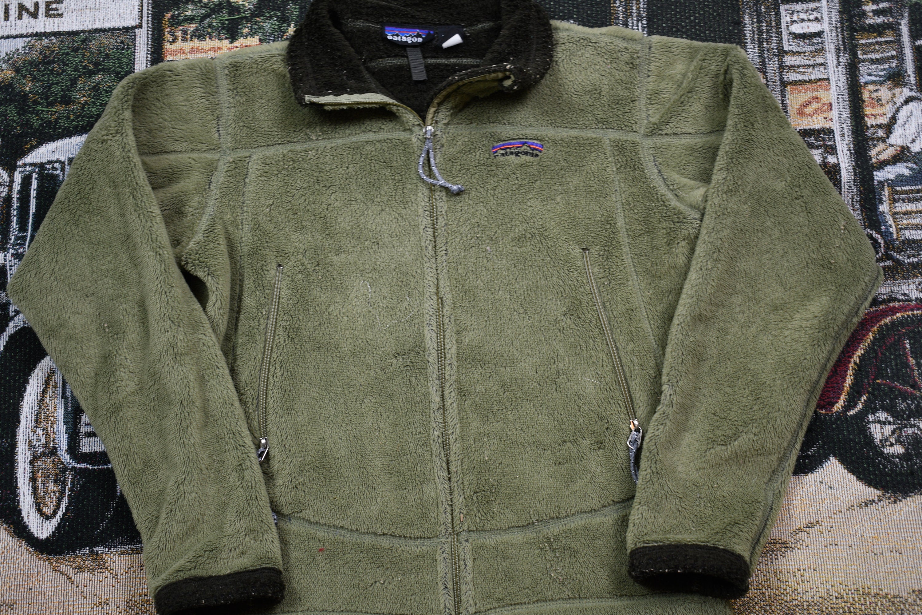 Vintage 1990s Patagonia Full Zip Deep Pile Sweater