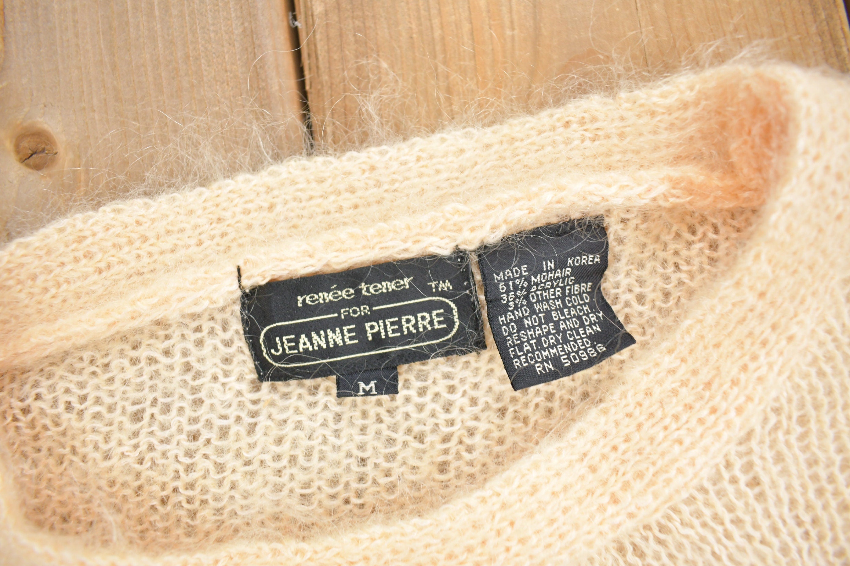 Vintage 1990s Jeanne Pierre Mohair Knit Sweater
