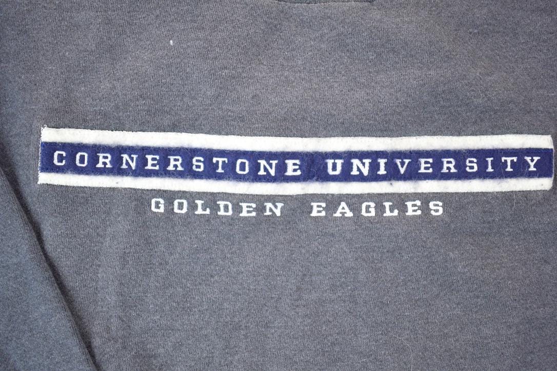 Vintage 1990s Cornerstone University Golden Eagles Jansport Collegiate Crewneck