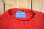 Vintage 1990s Pendleton 100% Wool Red Sweater Made In USA