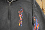 Vintage 1990s Distressed Harley Davidson Graphic Full Zip Hoodie Men's XL  90s Hoodie  Vintage Sweatshirt  Biker Motorcycle  90s Harley