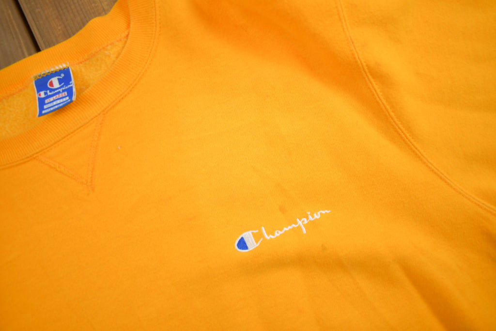 Vintage 1990s Champion Embroidered Small Logo Sweatshirt