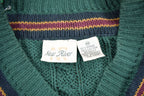 Vintage 1990s New River Knitted V-Neck Colligate Sweater