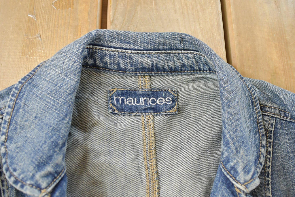 Vintage 1990s Maurices Denim Button Up Blazer Jacket Women's M / Womens Blazer / Vintage 1990s Blazer / Vintage Denim