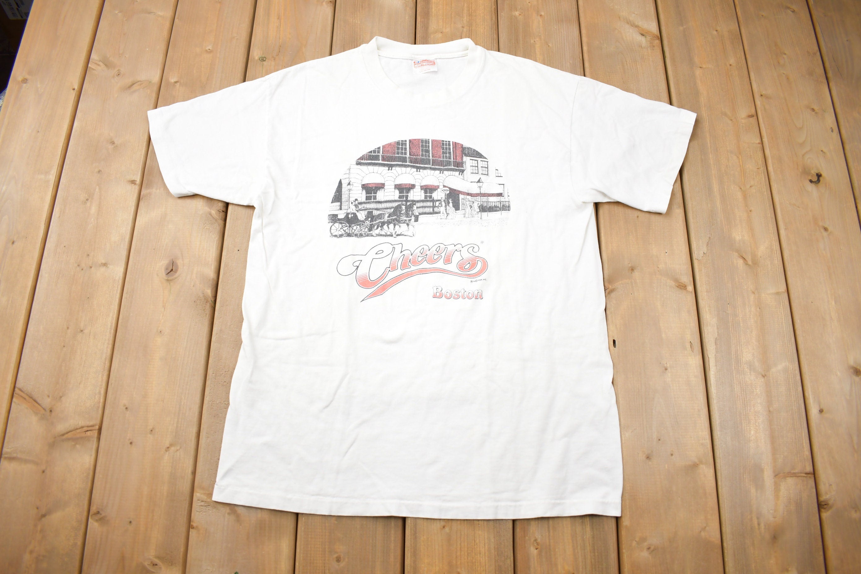 Vintage 1990s Cheers Boston Graphic T-Shirt