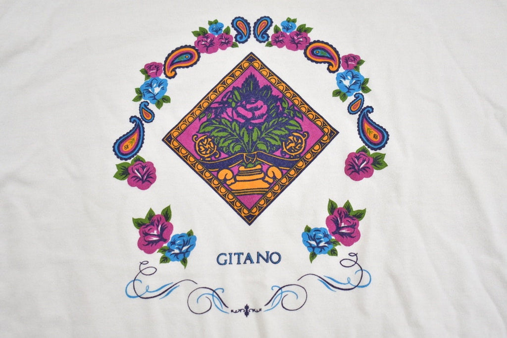 Vintage 1980s Gitano Paisley Graphic Crewneck Sweatshirt /