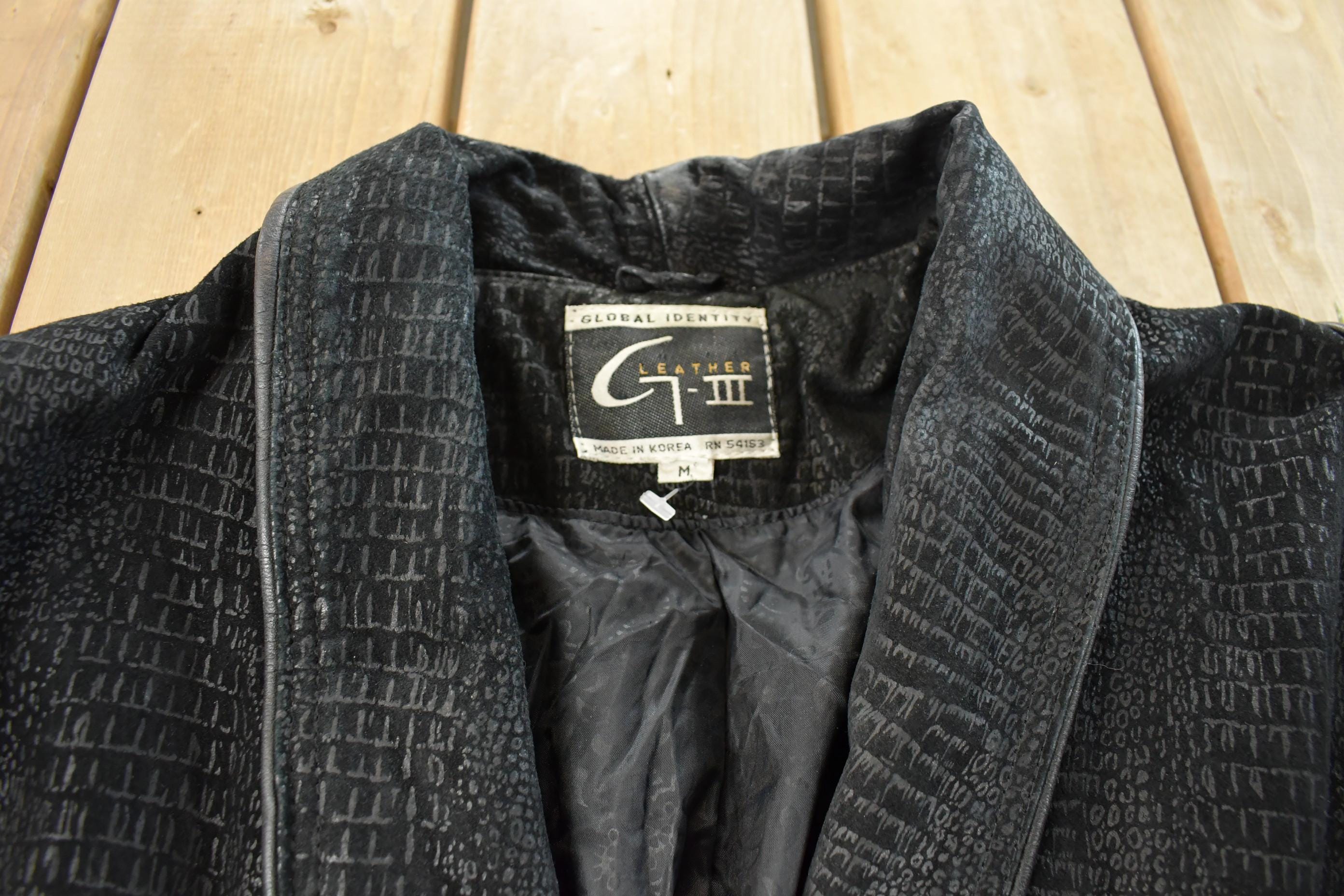 Vintage 1990s G III Global Identity Leather Trench Coat Women's Medium