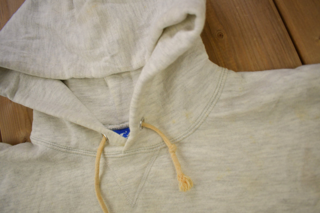 Vintage 1990s Champion Small Logo Grey Hoodie