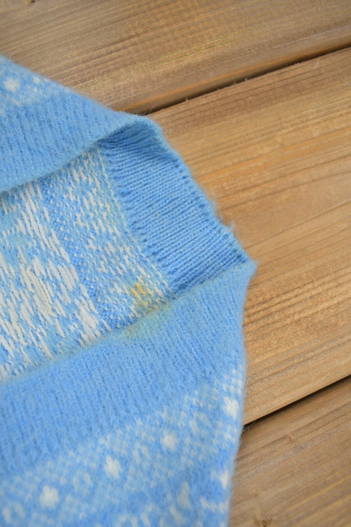 Vintage 1970s Sears Knit V-Neck Sweater