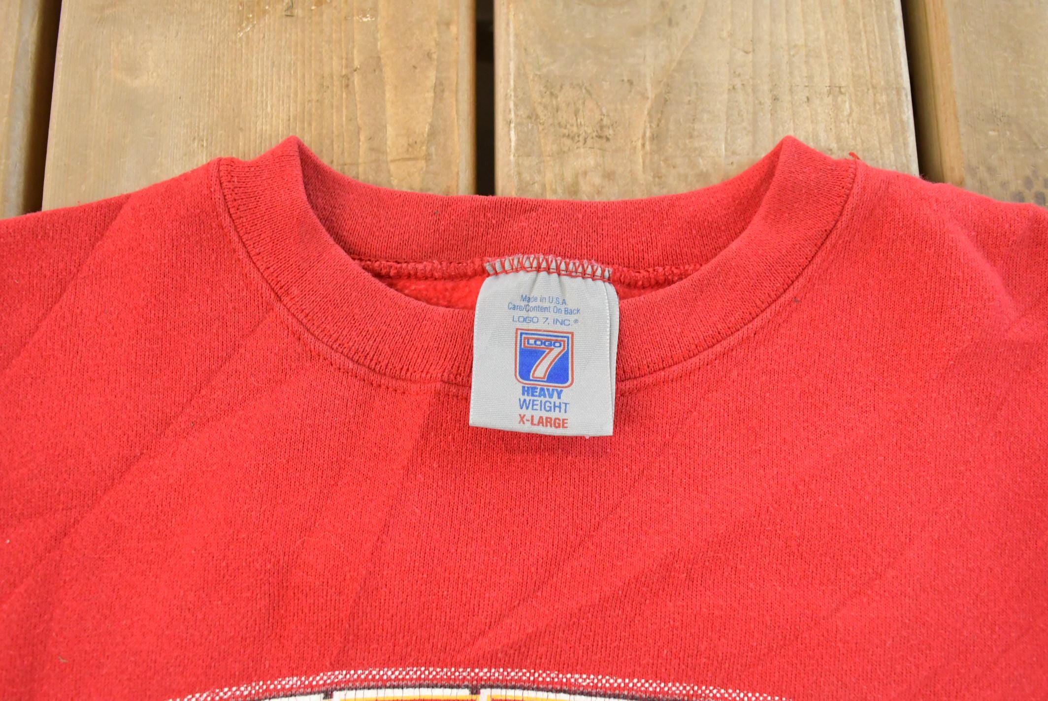 Vintage 1990s Kansas City Chiefs Crewneck Sweatshirt Men's XL / 90s NFL Football / Sportswear / Gridiron / Logo 7 / Made in USA