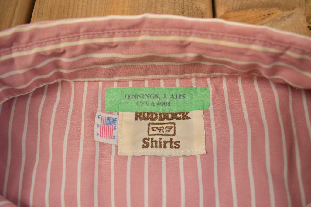 Vintage 1990s Ruddock Shirts Striped Button Up Shirt