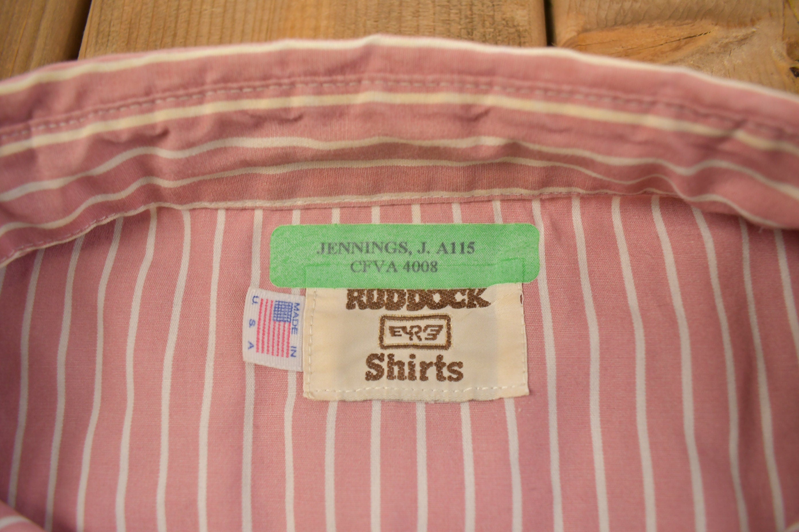 Vintage 1990s Ruddock Shirts Striped Button Up Shirt