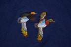 Vintage 1990s Embroidered Ducks Crewneck Sweatshirt - Large