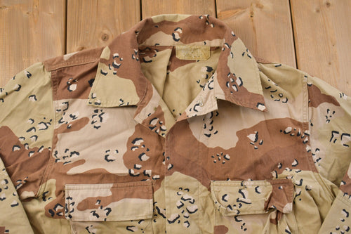 Vintage 1990s Military Desrt Camouflage Field Jacket / Army / Militaria / Army Top / Authentic Military Gear