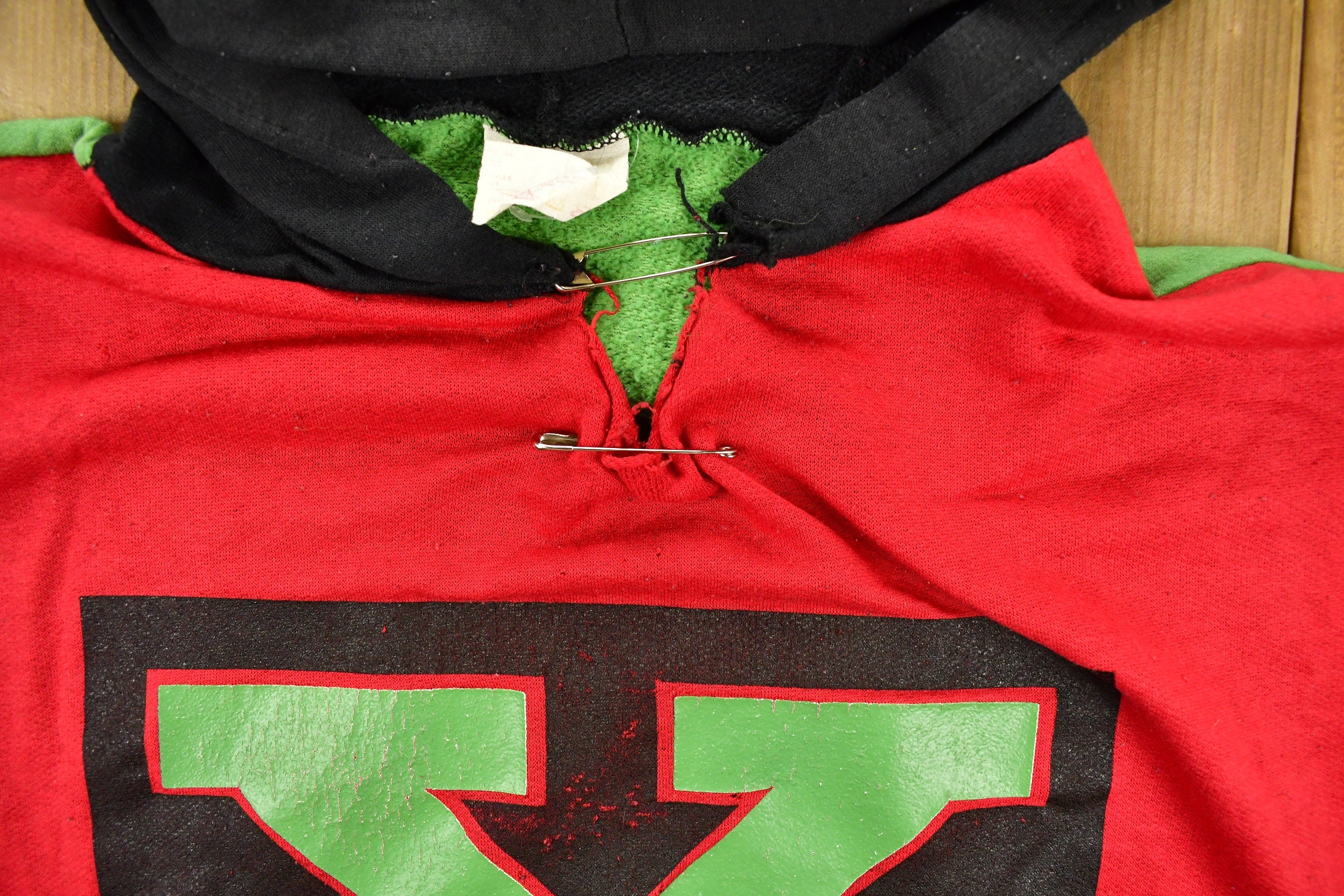 Vintage 1990s Malcom X "X" Color Block Hoodie